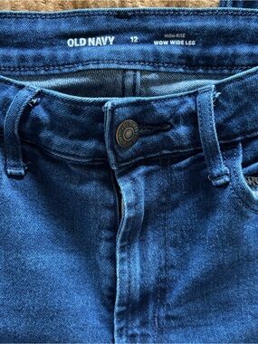 Old Navy Dark Blue High-Rise Wow Wide Leg Jeans